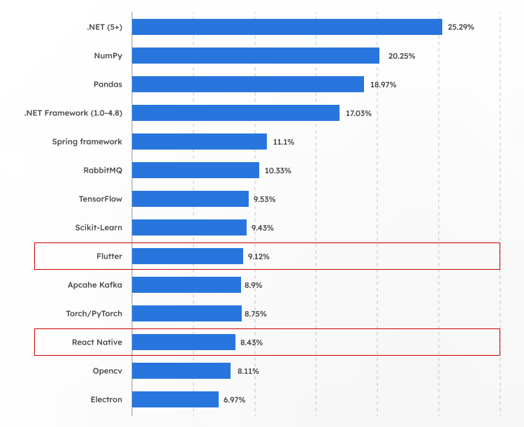 frameworks among developers